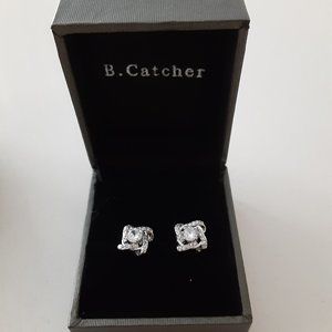 B Catcher cz diamond earrings